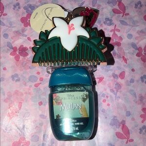 Bath & Body Works PocketBac Holder — Teal, Green & White Floral Mulan Design